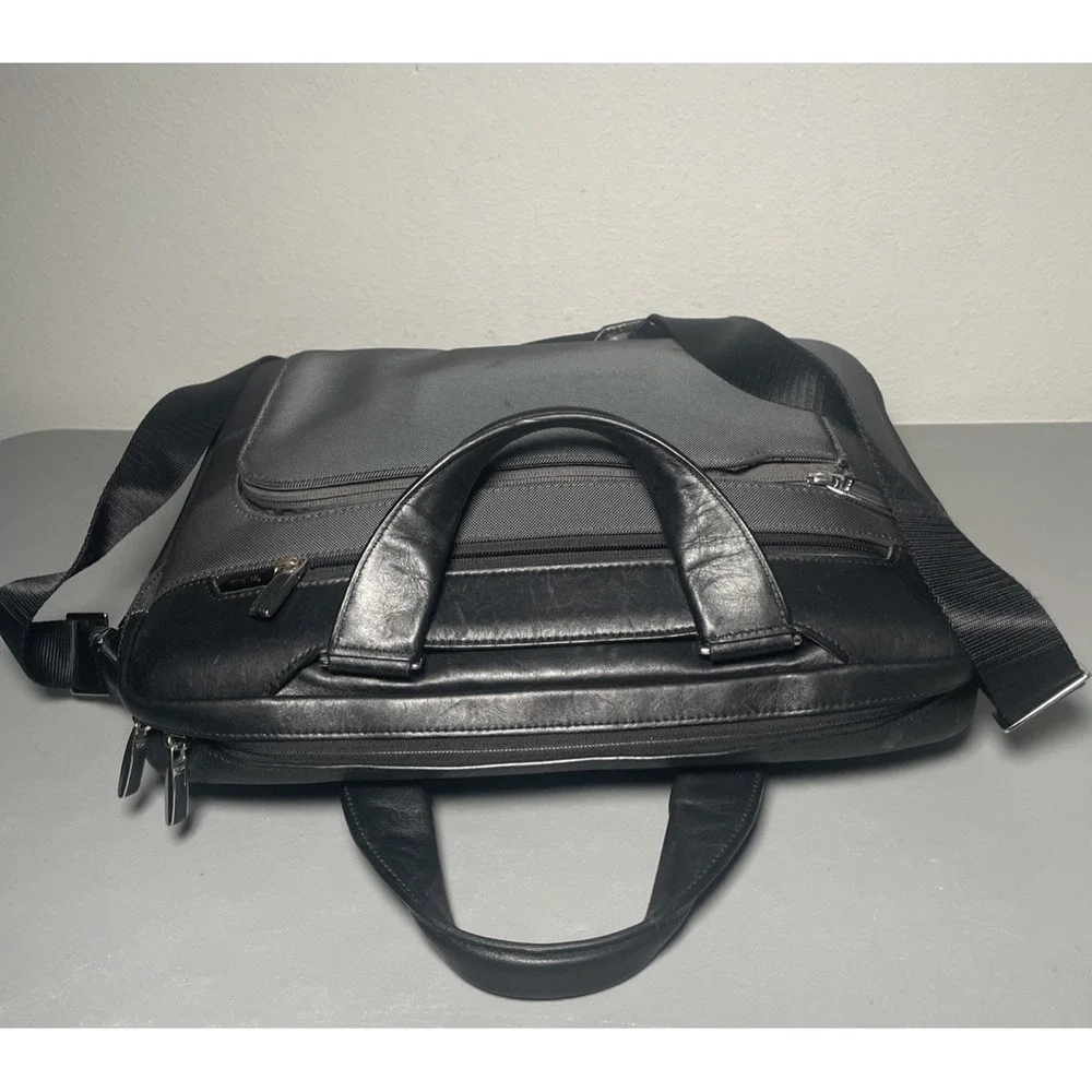 TUMI Alpha 3 Compact Briefcase Laptop Messenger Bag